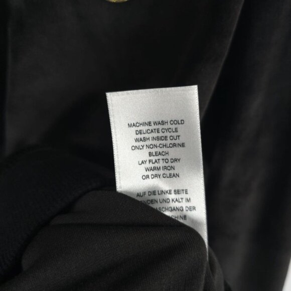 NWT TRUE RELIGION Black Glitter Velvet Pullover Sweatshirt Style 204213 Size XS - Picture 9 of 11